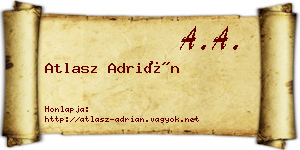 Atlasz Adrián névjegykártya