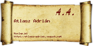 Atlasz Adrián névjegykártya