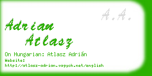 adrian atlasz business card